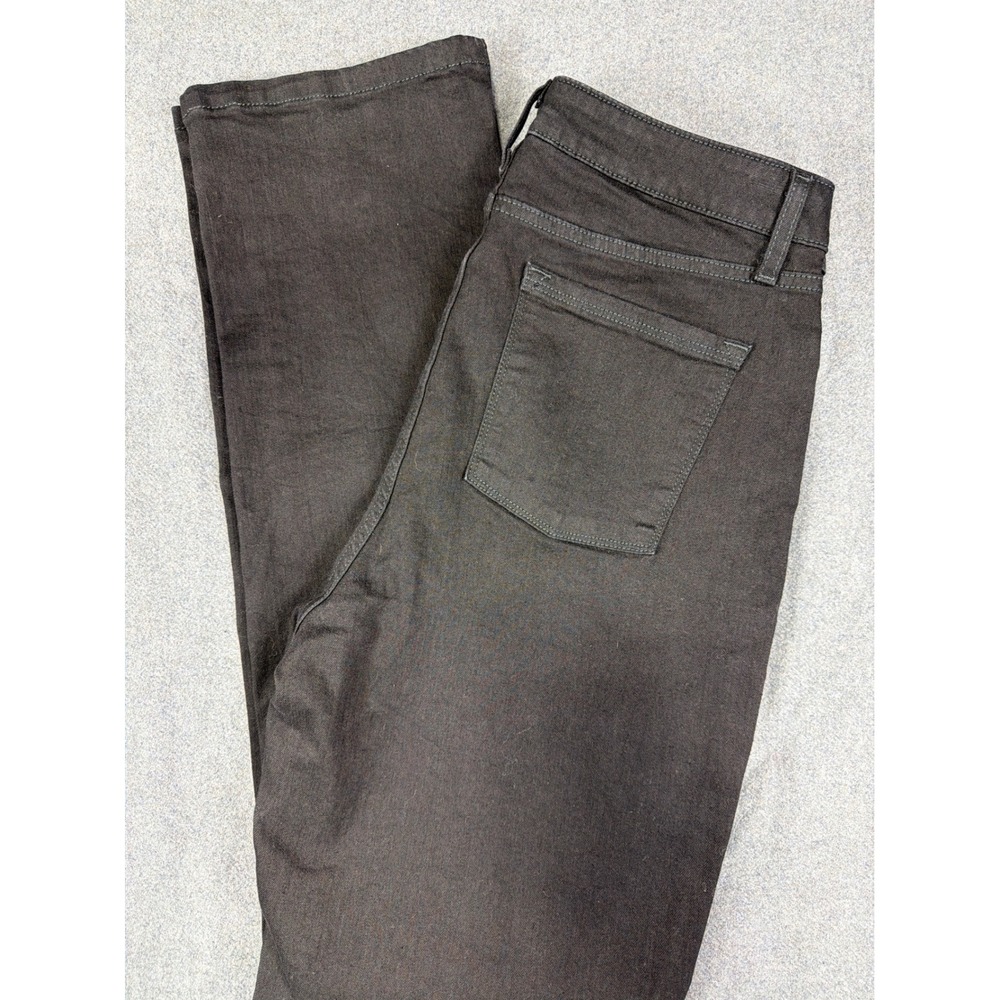 LL Bean Jeans Black Womens 14 Tall Straight Leg Denim Classic Fit Stretch